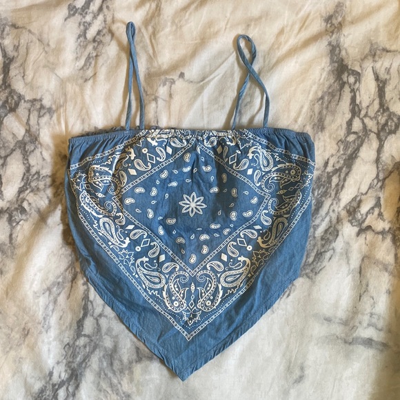 Blue bandanna top - Picture 2 of 3